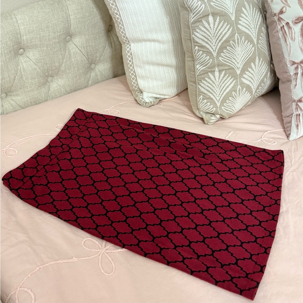 Ashley Stewart Red and Black Kids Skirt